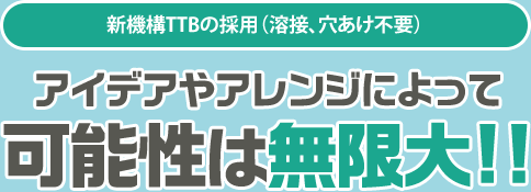 軽トラ荷台カスタマイズの新機構TTBの採用（溶接、穴あけ不要）